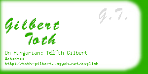 gilbert toth business card